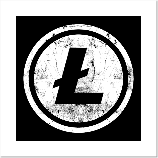 Litecoin Symbol  Altcoin Cryptocurrency Mining computer t-shirts Wall Art by JaydenGleadow